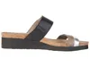 Naot Women's Frankie Sandal In Silver Mirror Leather Gloss Black In Black
