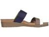 Naot Women's Frankie Sandal In White Diamond Leather Shiny Blue In Blue