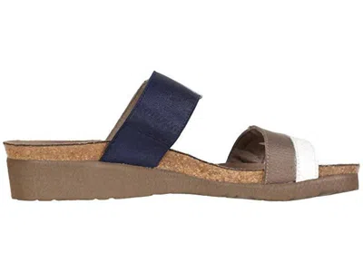 Naot Women's Frankie Sandal In White Diamond Leather Shiny Blue