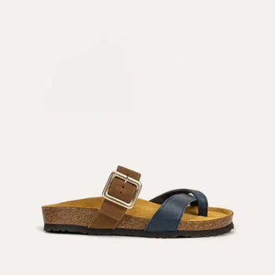 Naot Women's Fresno Sandal In Sft Ink Lthr,antique Brn In Multi