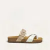 Naot Women's Fresno Sandal In White Pearl Leather Sands In Multi