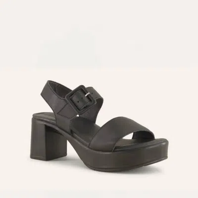 Naot Women's Glamour Heel Sandals In Jet Black Leather In Multi