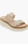 Naot Halvah Platform Wedge Sandal In Beige