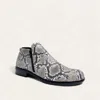 Naot Women's Helm Booties - Medium In Gray Cobra