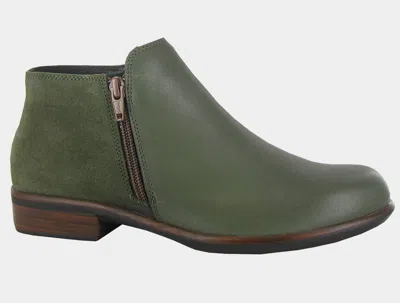Naot Women's Helm Suede Boot In Soft Green Leather Oily Olive In Multi