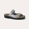 Naot Women's Johanna Slip-on Sandals In Silver Threads Leather