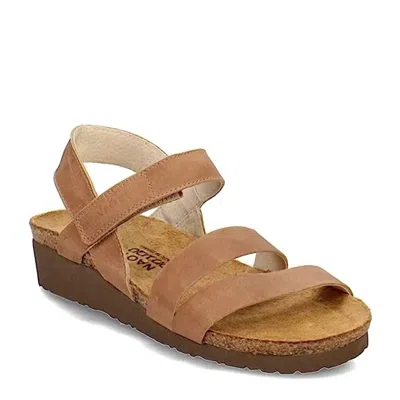 Naot Women's Kayla Sandal In Latte Brown Leather