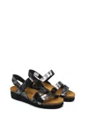 Naot Krista Womens Leather Embellished Platform Sandals In Black