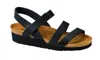Naot Kayla Sandal - Medium Width In Black Matte In Blue