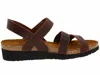 Naot Women's Kayla Wedge Sandal In Buffalo Leather In Brown