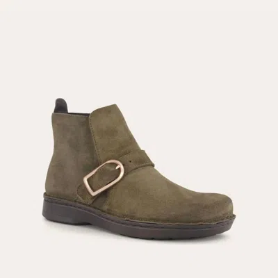 Naot Women's Kolmer Bootie - Wide In Oily Olive Suede