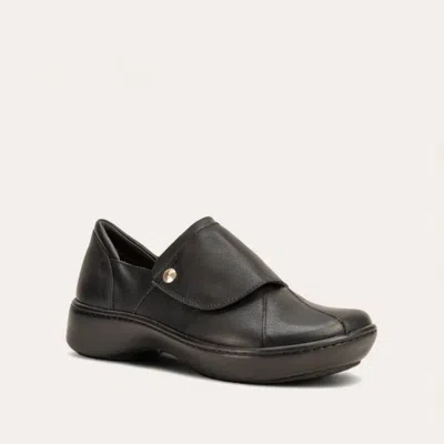 Naot Women's Lagoon Velcro Shoes In Soft Black/jet Black