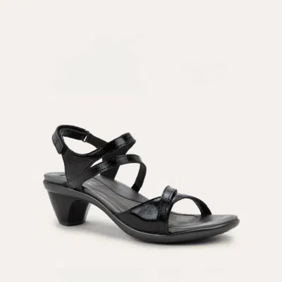Naot Women's Limit Sandals - Medium In Black Crinkle Patent