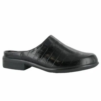 Naot Women's Lodos Mule In Black Croc Leather In Multi