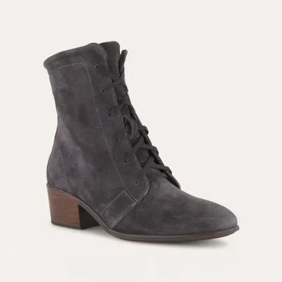 Naot Women's Majesty Tie Boots - Medium In Charcoal Suede