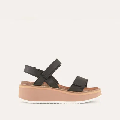 Naot Women's Meringue Sandal In Black Soft Leather In Multi