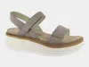 Naot Women's Meringue Straps Sandal In Stone Nubuck In Gray