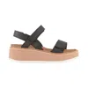 Naot Women's Meringue Sandal In Black Soft Leather In Multi