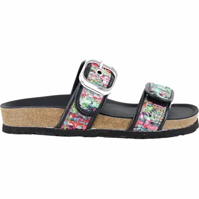 NAOT WOMEN NASHVILLE SANDAL IN PINK / WHITE TWEED / BLACK LEATHER