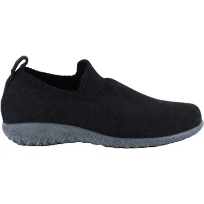 NAOT WOMEN'S NUKU KNIT SHOES IN BLACK/GREY