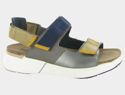 Naot Women's Odyssey Sterling Leather In Foggy Gray Polar Sea Marigold In Multi