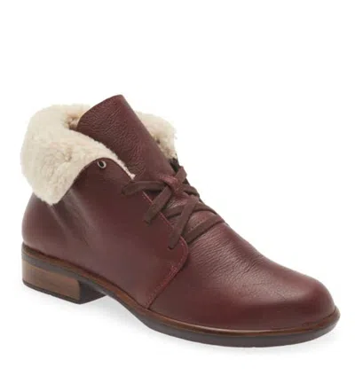 NAOT WOMEN'S PALI ANKLE BOOTS IN SOFT BORDEAUX LEATHER