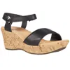 Naot Women's Pier Wedge Sandals In Soft Black