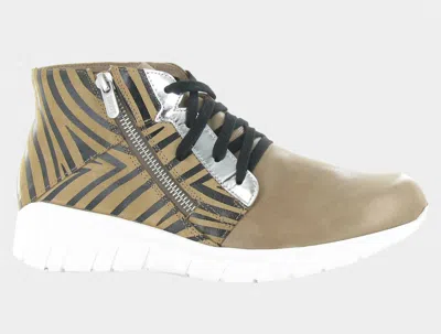 Naot Women's Polaris Arizona Shoes In Tan/zebra/silver In Multi