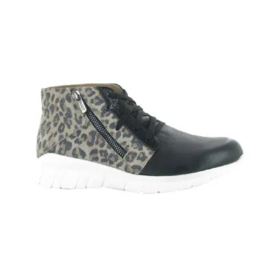 Naot Women's Polaris Leather In Soft Black Leather/cheetah/black Lustre In Multi
