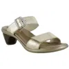 Naot Women's Recent Heeled Sandal In Gold Radiant Leather In Multi