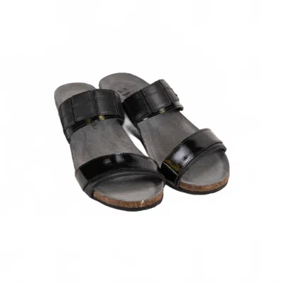 Naot Women's Royalty Sandal In Jet Black Leather In Multi