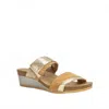 Naot Women's Royalty Sandal In Radiant Gold Leather/cork In Multi