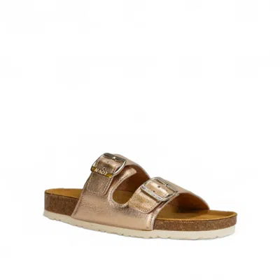 Naot Women's Santa Barbara Sandal In Rosegold Soft Leather In Multi