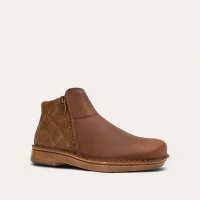 Naot Women's Sintra Zip Booties - Wide In Soft Cognac / Antique Brown