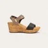 Naot Summer Platform Wedge Sandal In Black