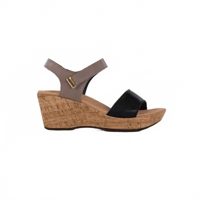 Naot Women's Summer Wedge Sandal In Black Stone In Multi