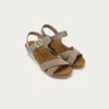 Naot Women's Throne Sandal In Almond Suede In Brown