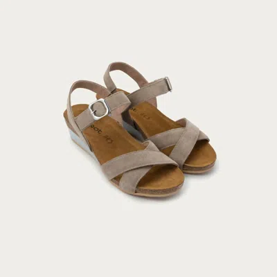 Naot Women's Throne Sandal In Almond Suede In Multi