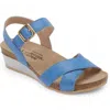 Naot Throne Wedge Sandal In Blue