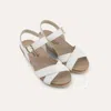 Naot Women Throne Wedge Sandal In White Soft Leather