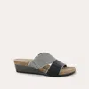 Naot Women Tiara Wedge In Fog Gray/soft Black