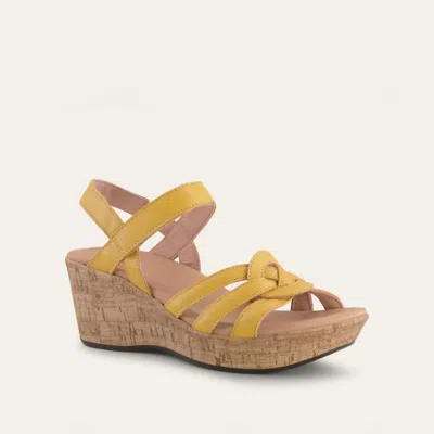 Naot Women's Tropical Wedge Sandal In Marigold In Gold