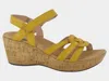 Naot Tropical Platform Wedge Sandal In Gold