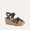 Naot Tropical Platform Wedge Sandal In Black