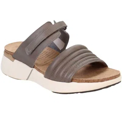 Naot Women's Vesta Sandal In Foggy Gray Leather In Multi