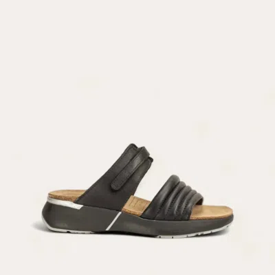 Naot Women's Vesta Sandal In Soft Black Leather In Multi