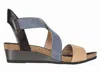 Naot Women's Vixen Leather Sandal In Nude Nubuck Feathery Blue Nubuck In Multi
