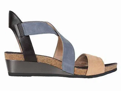 Naot Women's Vixen Leather Sandal In Nude Nubuck Feathery Blue Nubuck In Multi