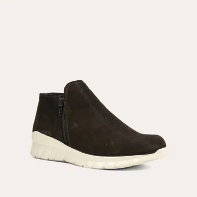 Naot Women's Zodiac Dual-zip Sneakers In Black Velvet Nubuck In Brown