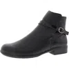 Naot Womens Buckle Leather Booties In Black